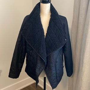 Prana Black diva wrap quilted jacket Size S